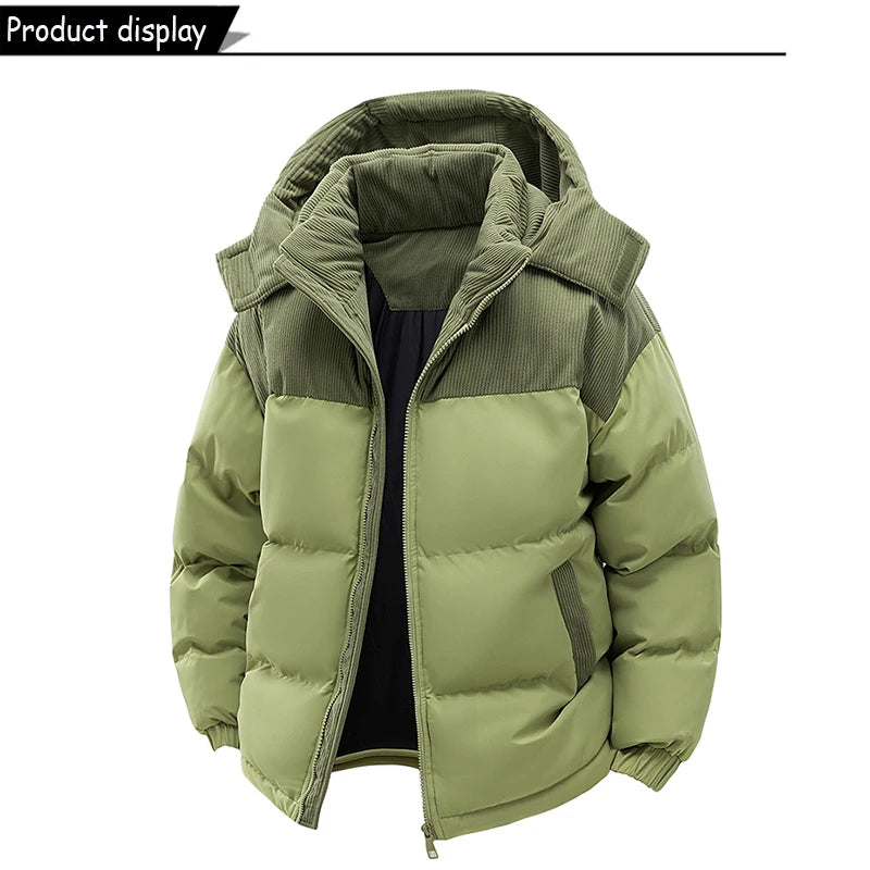 Parka con Capucha Desmontable - Cortavientos Cálida Hombre