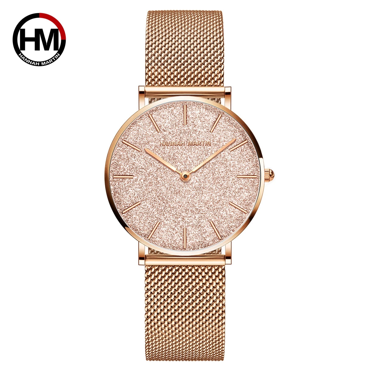Reloj HANNAH MARTIN Rose Gold 36mm - Acero Inoxidable Cuarzo Japonés Mujer