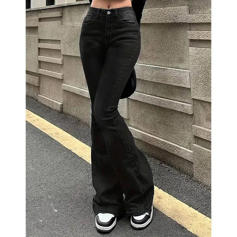 Jeans Acampanados de Cintura Alta - Estilo Bootcut