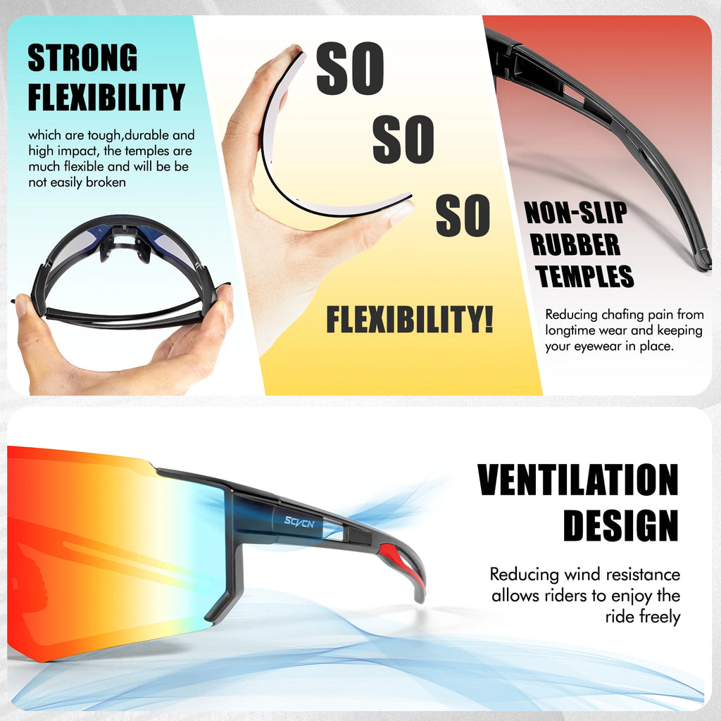 Gafas de Sol Deportivas SCVCN - Ciclismo Outdoor UV400 Unisex