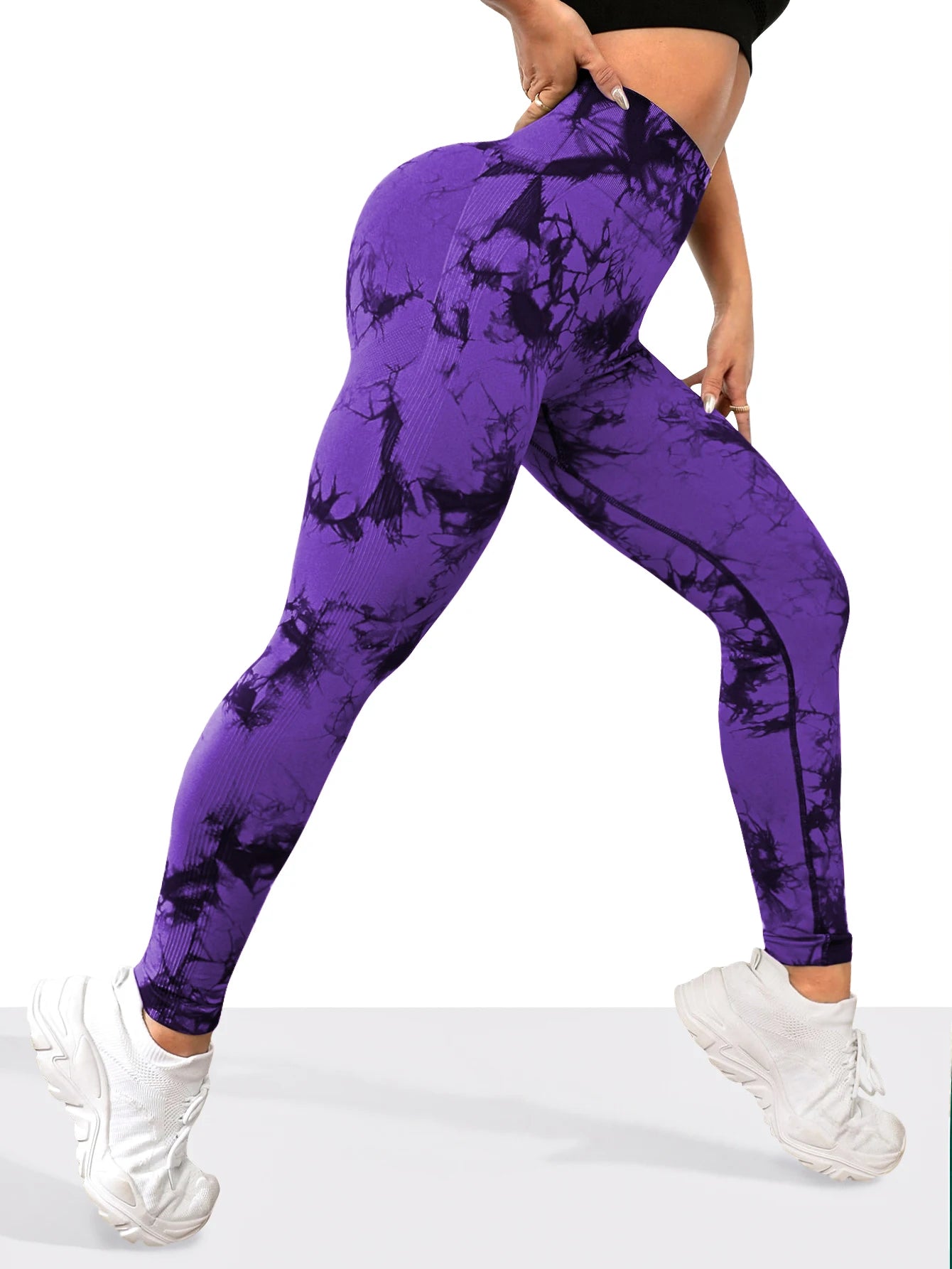 Leggings de Yoga Tie-Dye Sin Costuras - Cintura Alta