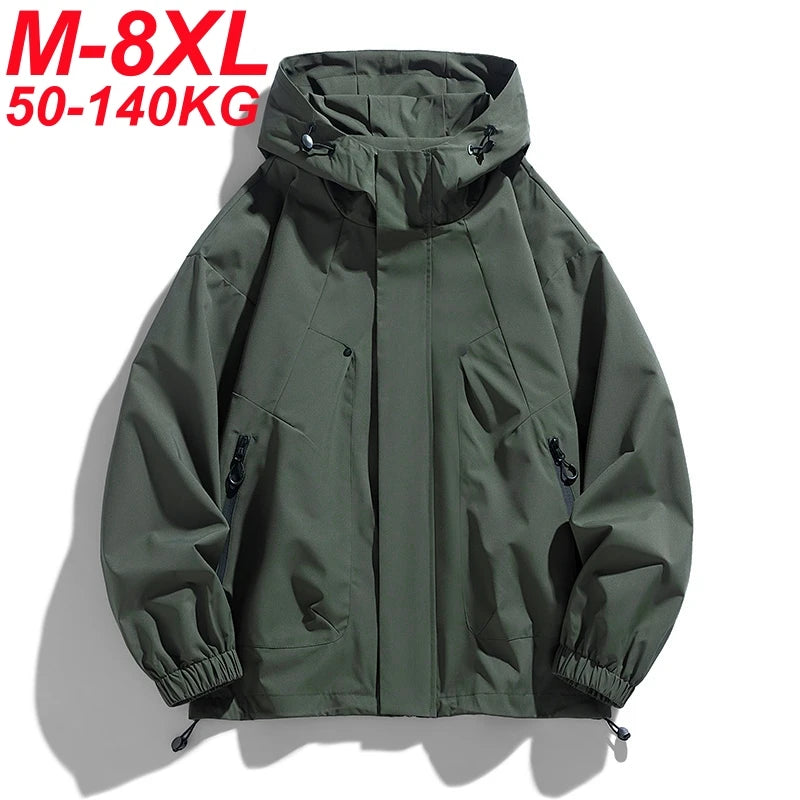 Chaqueta Cortavientos Impermeable - Tallas Grandes hasta 8XL Hombre