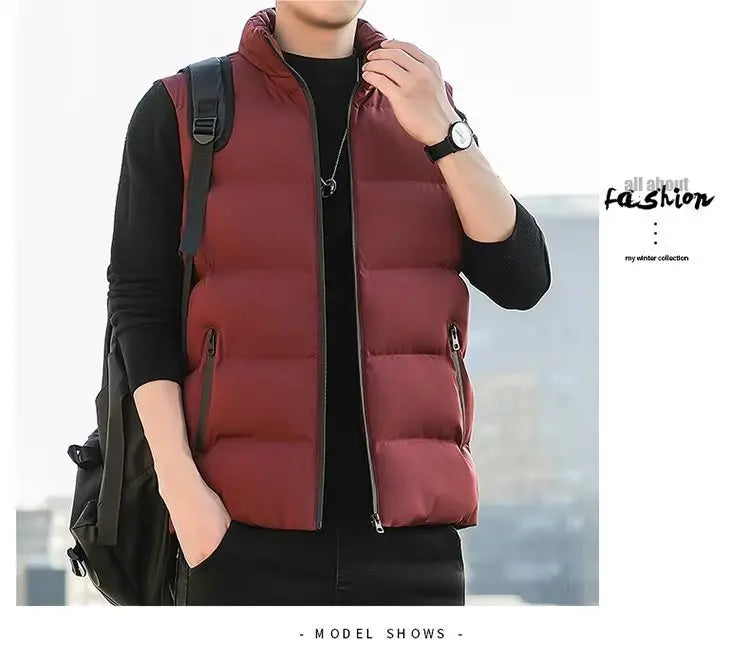 Chaleco Acolchado Minimalista - Estilo Coreano Hombre