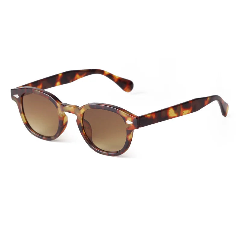 Gafas de Sol Vintage Shell Redondas - Diseño Retro Remaches UV400