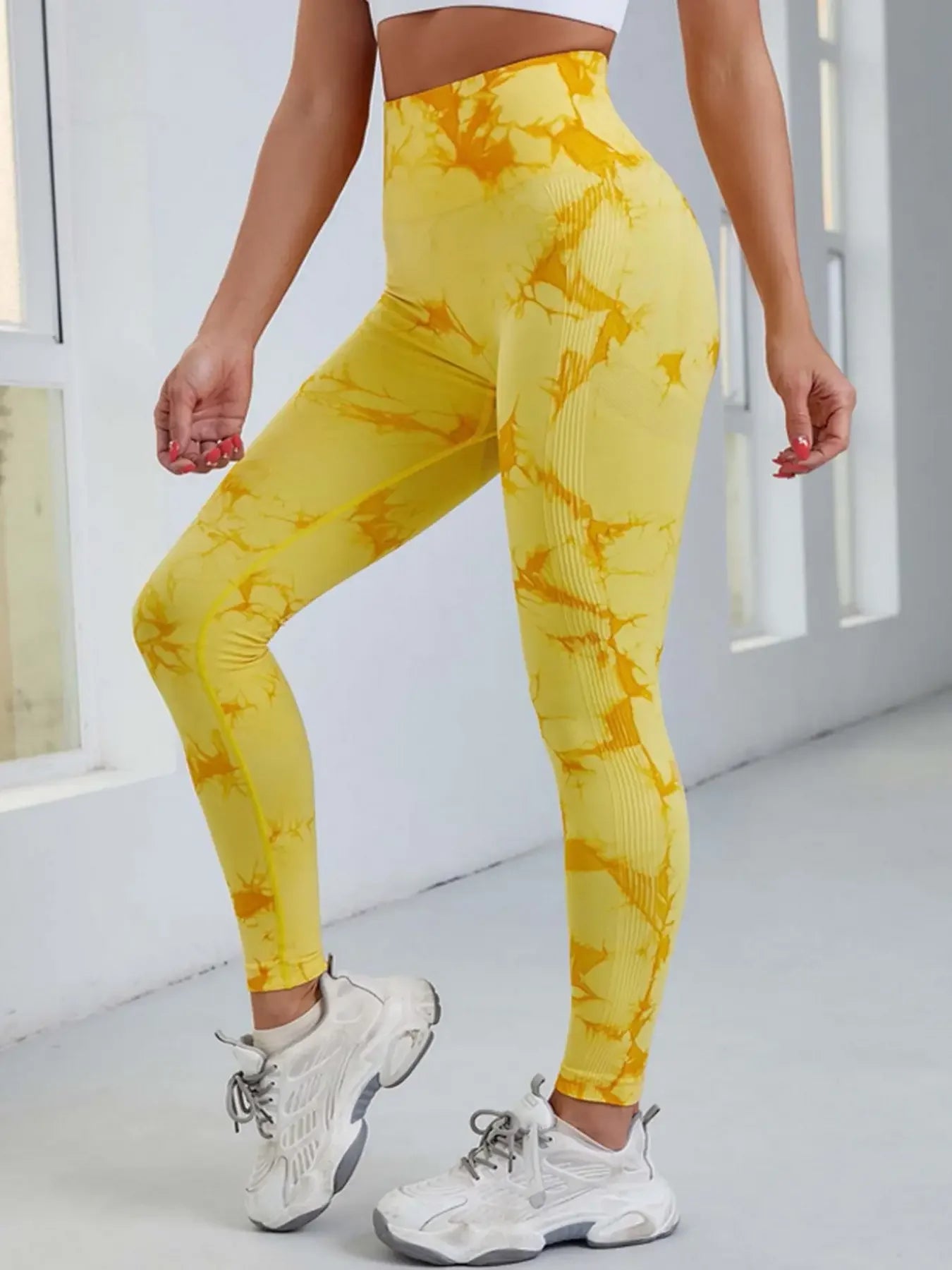 Leggings de Yoga Tie-Dye Sin Costuras - Cintura Alta