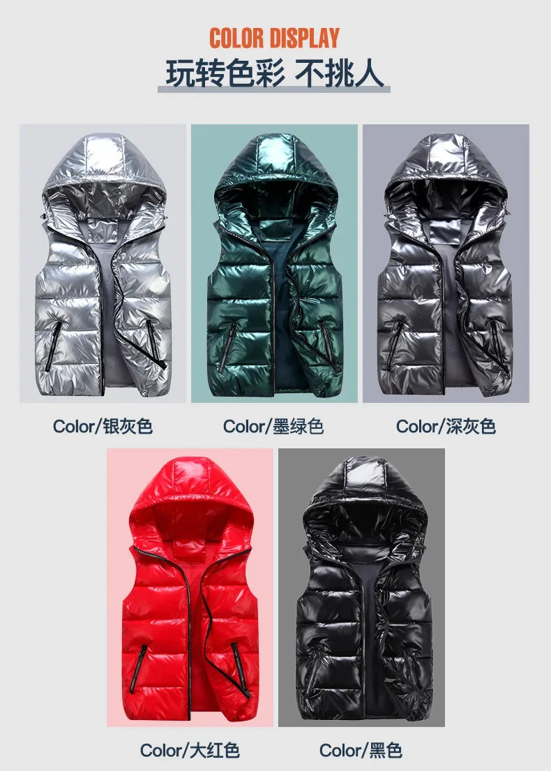 Chaleco Acolchado con Capucha - Diseño Impermeable Unisex