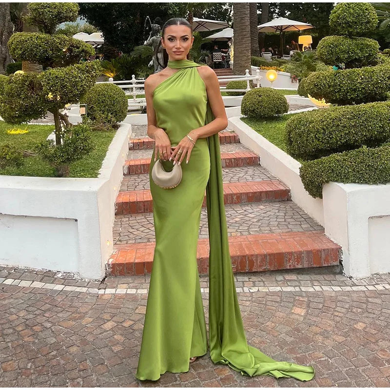 Vestido Halter Elegante con Lazo - Espalda Descubierta