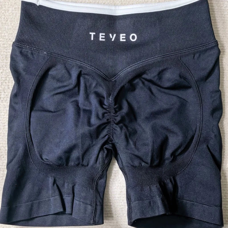 TEVEO Women's Backless Knitted Sports Bra Solid Color Summer Gym Fitness Top with Chest Cushion Sexy Suspender Yoga Bra