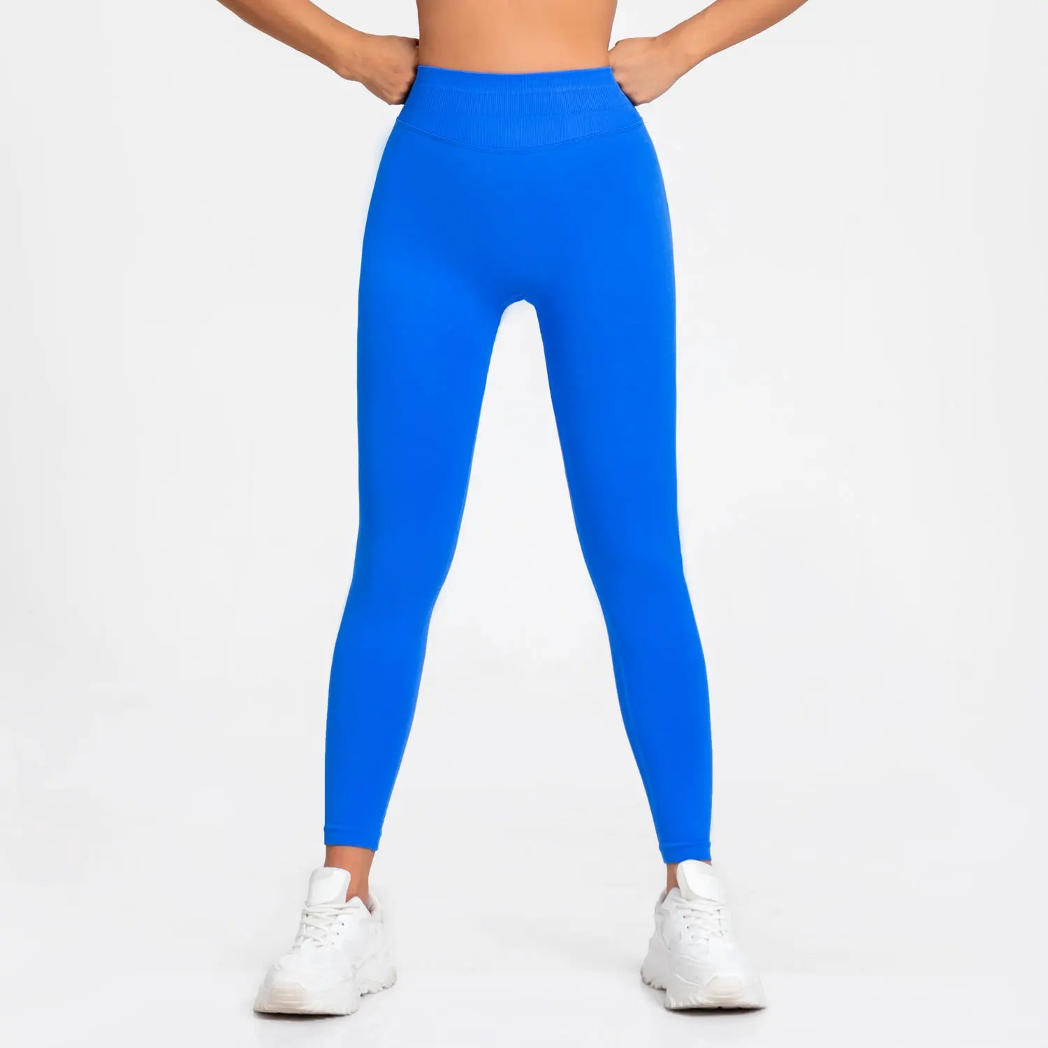 Leggings Deportivos Sin Costuras - Banda Acanalada y Efecto Push-Up
