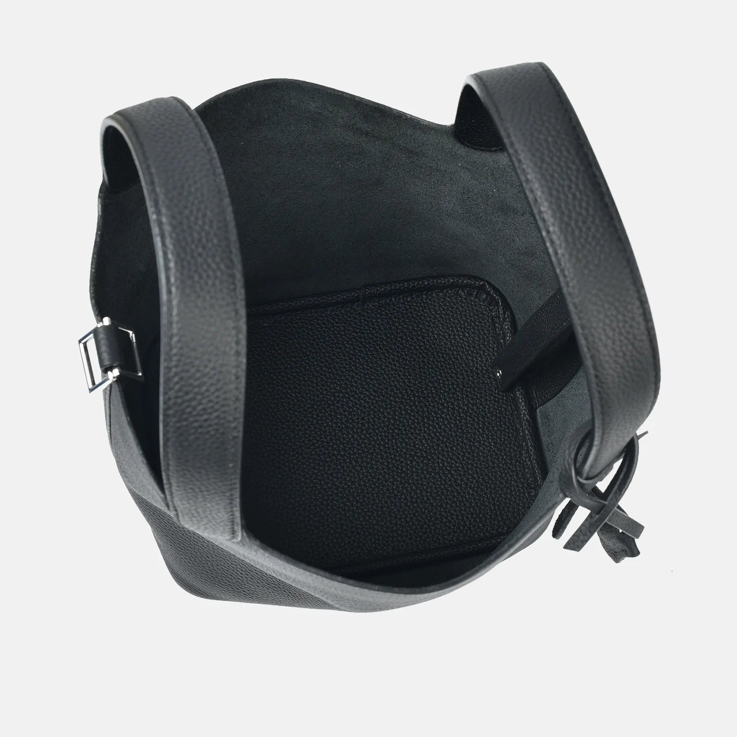 Bolso de Cuero Auténtico - Diseño Tipo Cubo Grande