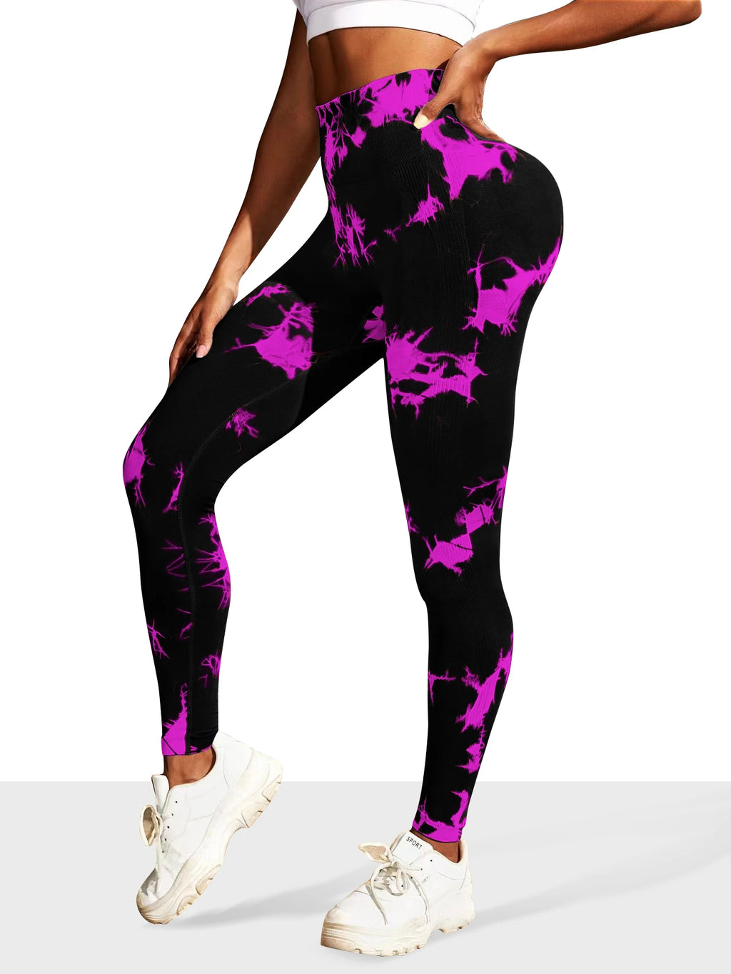 Leggings de Yoga Tie-Dye Sin Costuras - Cintura Alta