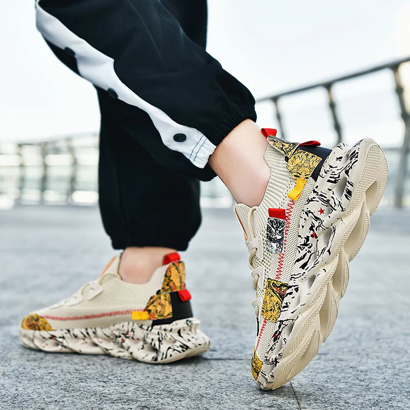 Sneakers Luxury Hombre Flyknit - Zapatillas Casuales Transpirables Multicolor