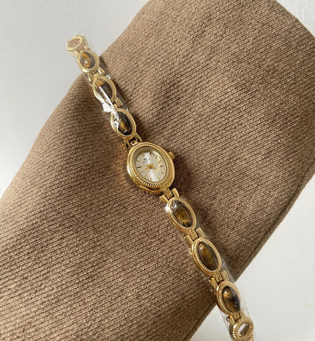 Reloj de Lujo con Jade Verde - Pulsera Joyería Cuarzo Elegante Mujer