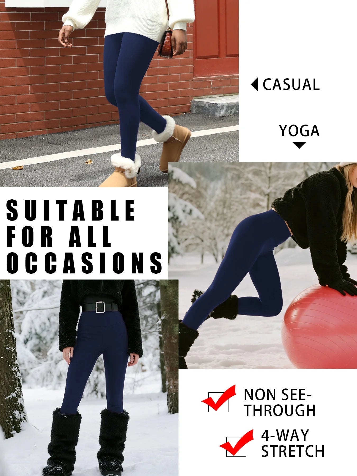 Leggings Térmicos con Forro Polar - Cintura Alta y Control de Abdomen