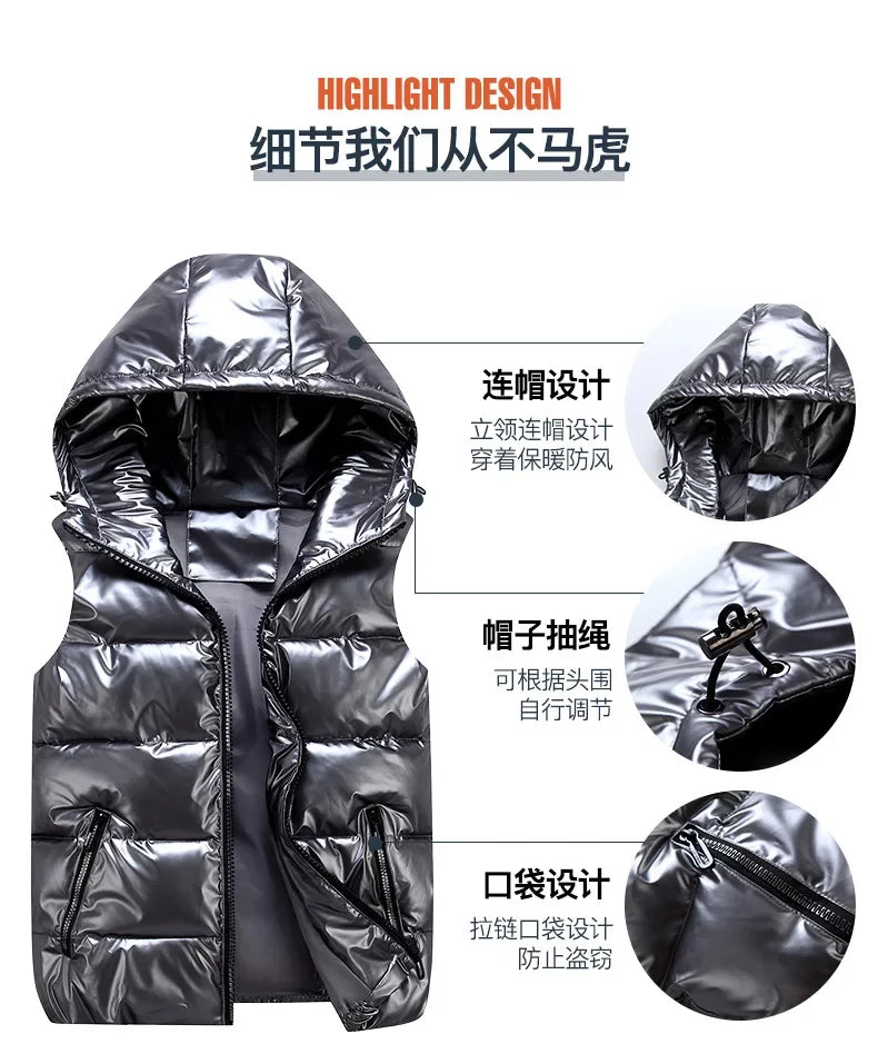 Chaleco Acolchado con Capucha - Diseño Impermeable Unisex