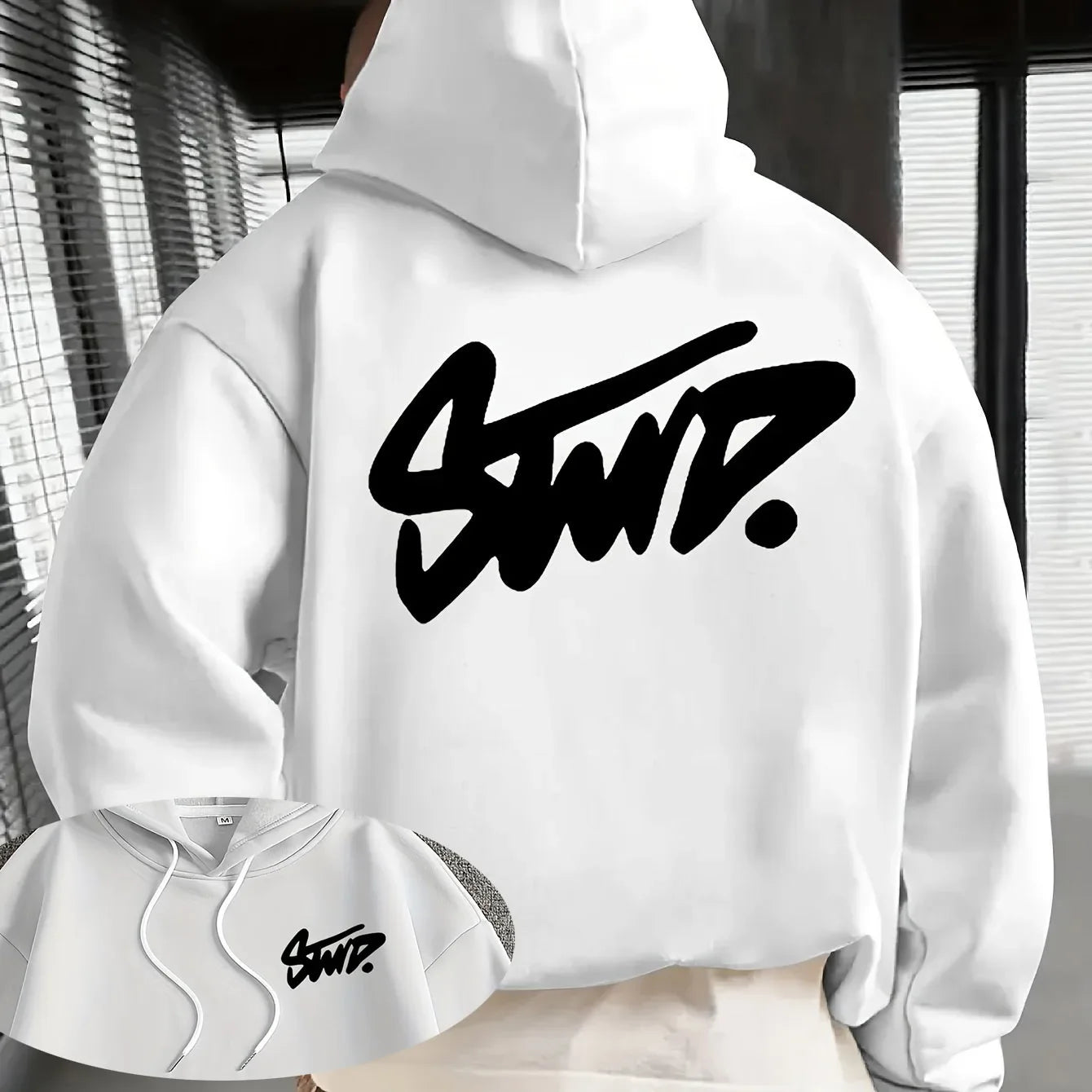 Sudadera con Capucha Y2K Trendy - Manga Larga Casual Hombre