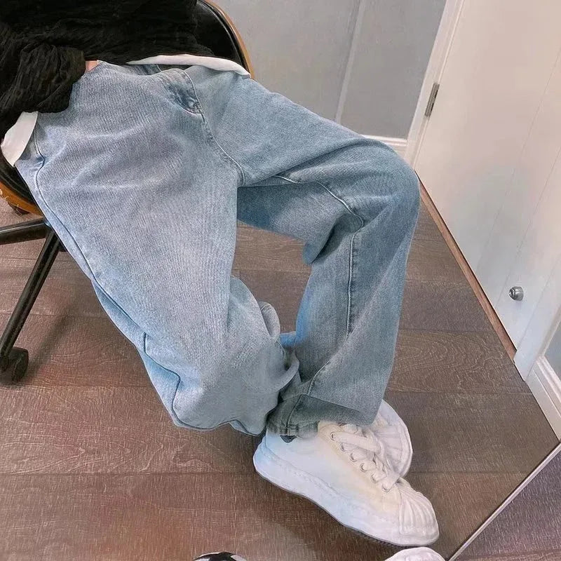 Jeans Streetwear Baggy Pierna Ancha - Estilo Coreano Cargo Hombre