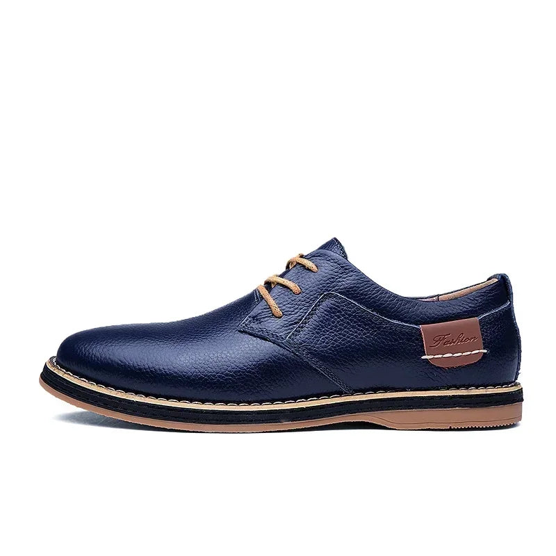 Zapatos Oxford Cuero Genuino Brogue - Estilo Italiano Elegantes Hombre