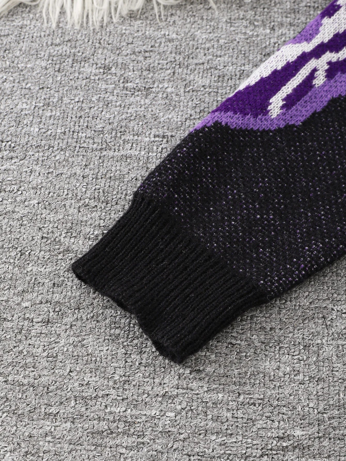 Suéter con Patrón Mariposa Jacquard - Cuello Redondo Casual Hombre