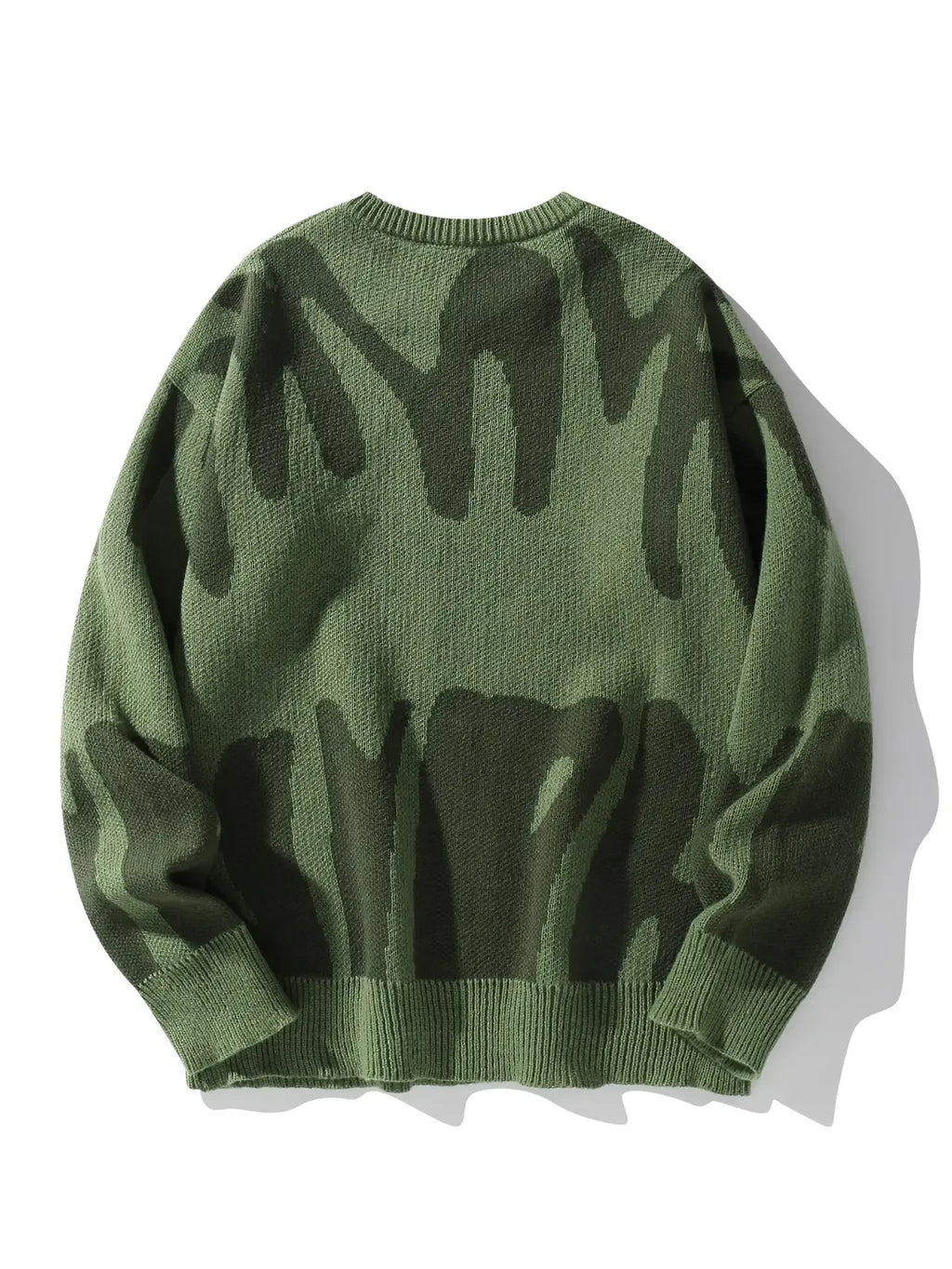 Suéter con Patrón Jacquard Irregular - Cuello Redondo Hombre