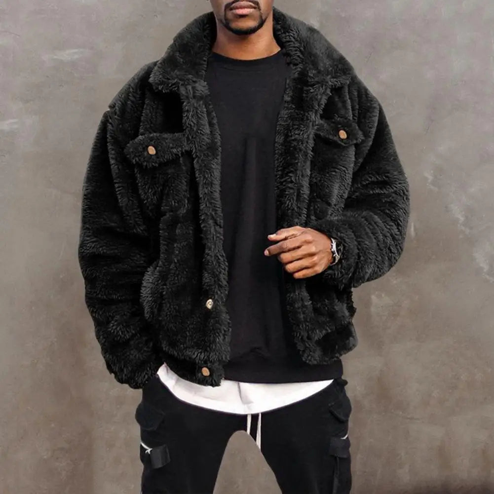 Chaqueta de Invierno con Forro de Felpa - Estilo Hip Hop Hombre
