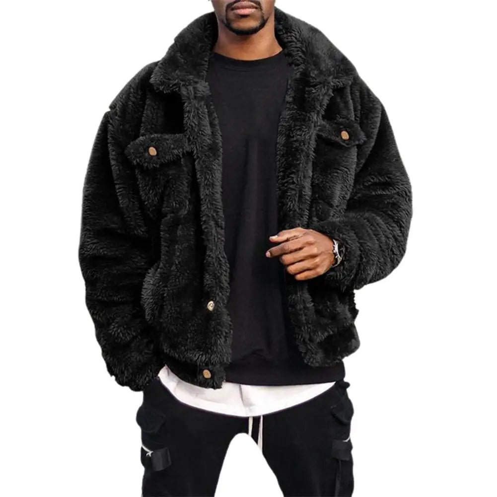 Chaqueta de Invierno con Forro de Felpa - Estilo Hip Hop Hombre