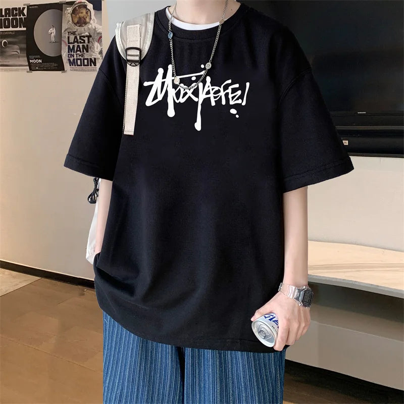 Camiseta Oversized de Algodón - Tallas Grandes hasta 4XL Hombre