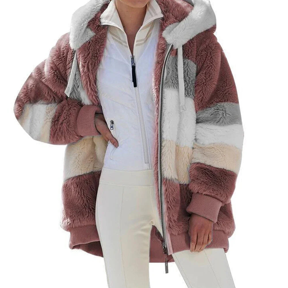 Chaqueta Oversized con Capucha y Felpa - Estilo Streetwear
