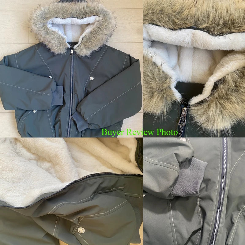 Parka Hip-Hop Invierno con Cuello Mink - Estilo Streetwear Unisex
