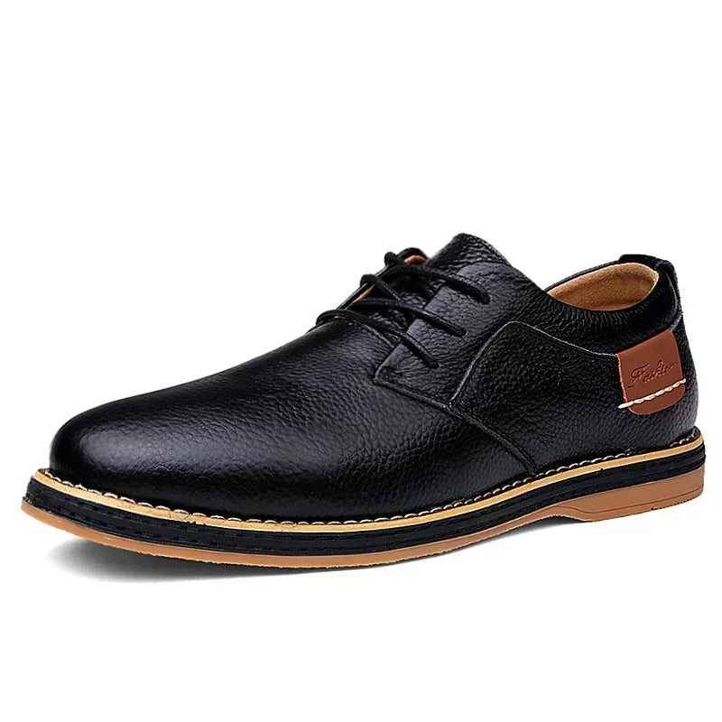 Zapatos Oxford Cuero Genuino Brogue - Estilo Italiano Elegantes Hombre