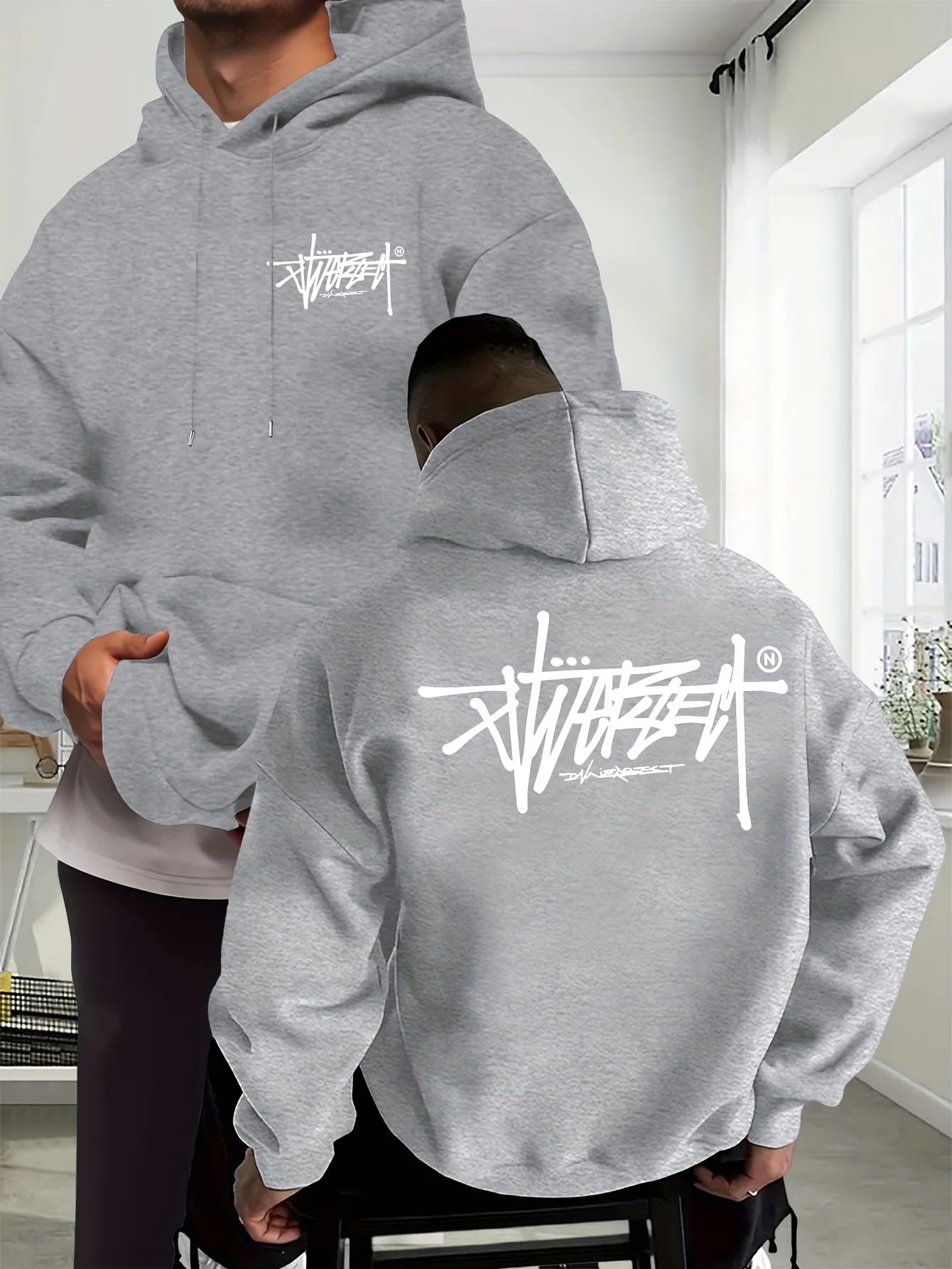 Sudadera con Capucha Estampado Creativo - Deportiva Casual Unisex