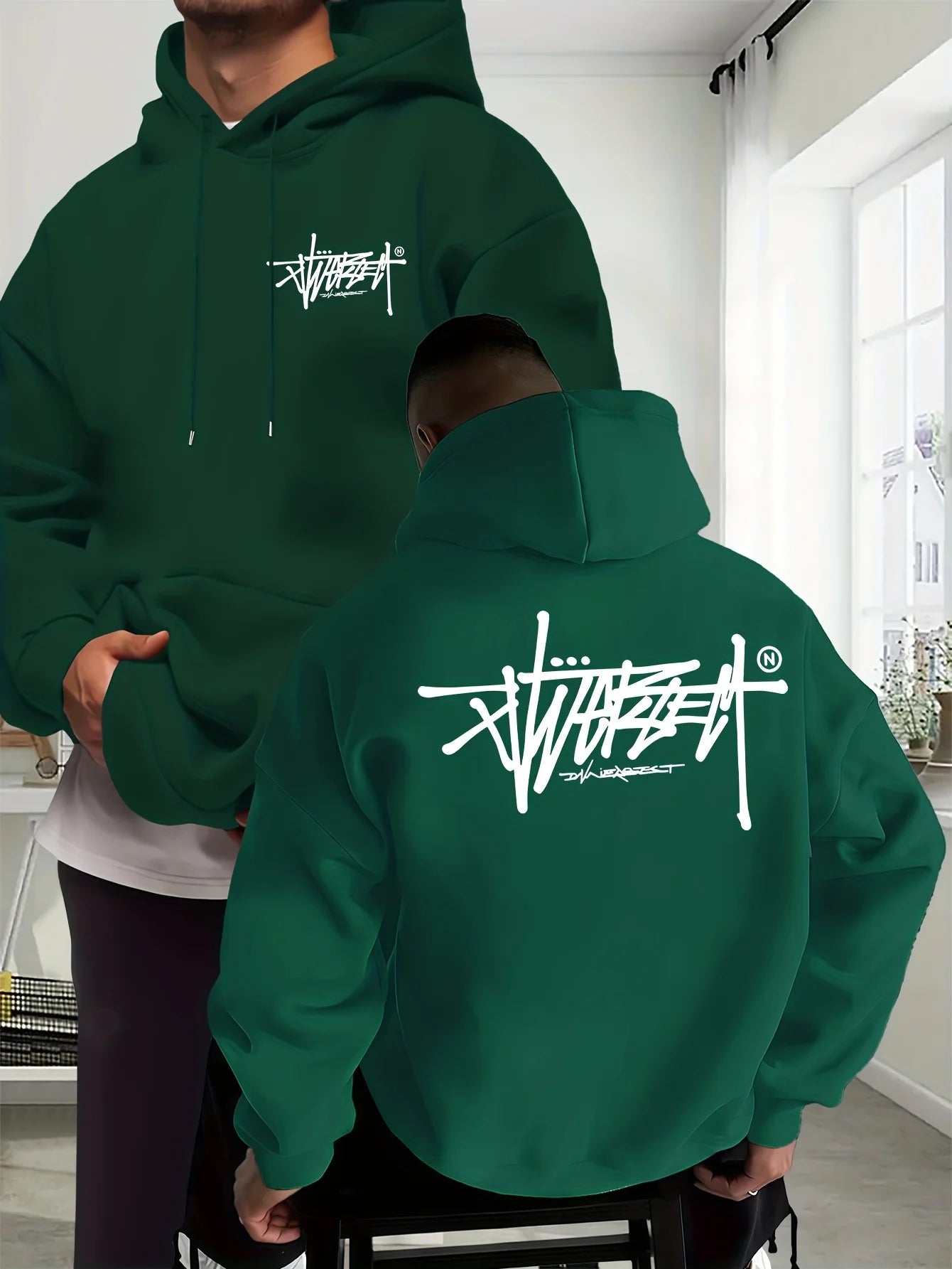 Sudadera con Capucha Estampado Creativo - Deportiva Casual Unisex