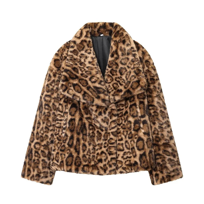 Abrigo Faux Fur Plush - Estilo Fluffy Otoño Invierno Mujer