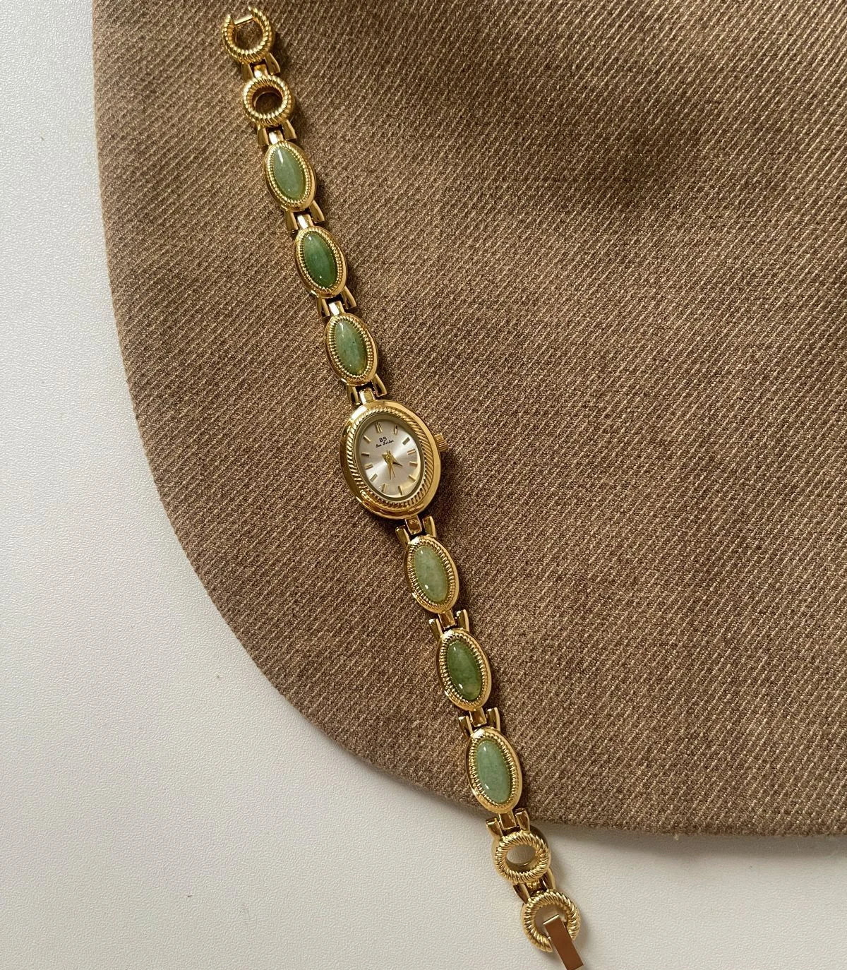Reloj de Lujo con Jade Verde - Pulsera Joyería Cuarzo Elegante Mujer