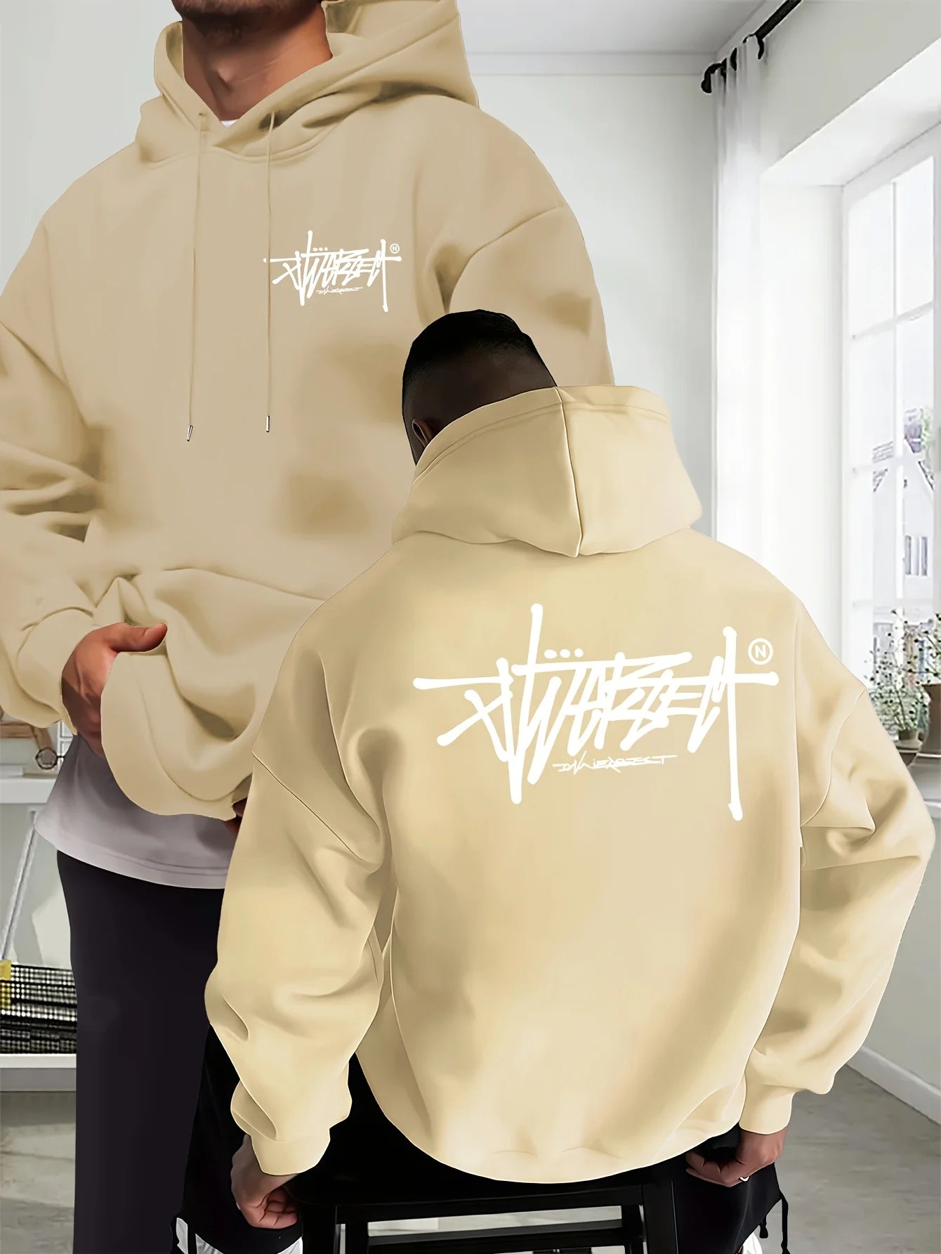 Sudadera con Capucha Estampado Creativo - Deportiva Casual Unisex
