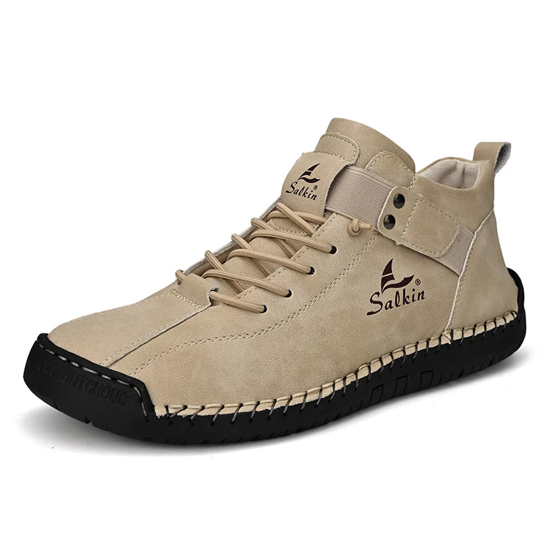 Zapatos Cuero Artesanales Hombre 2025 - Sneakers Transpirables Diseño Premium