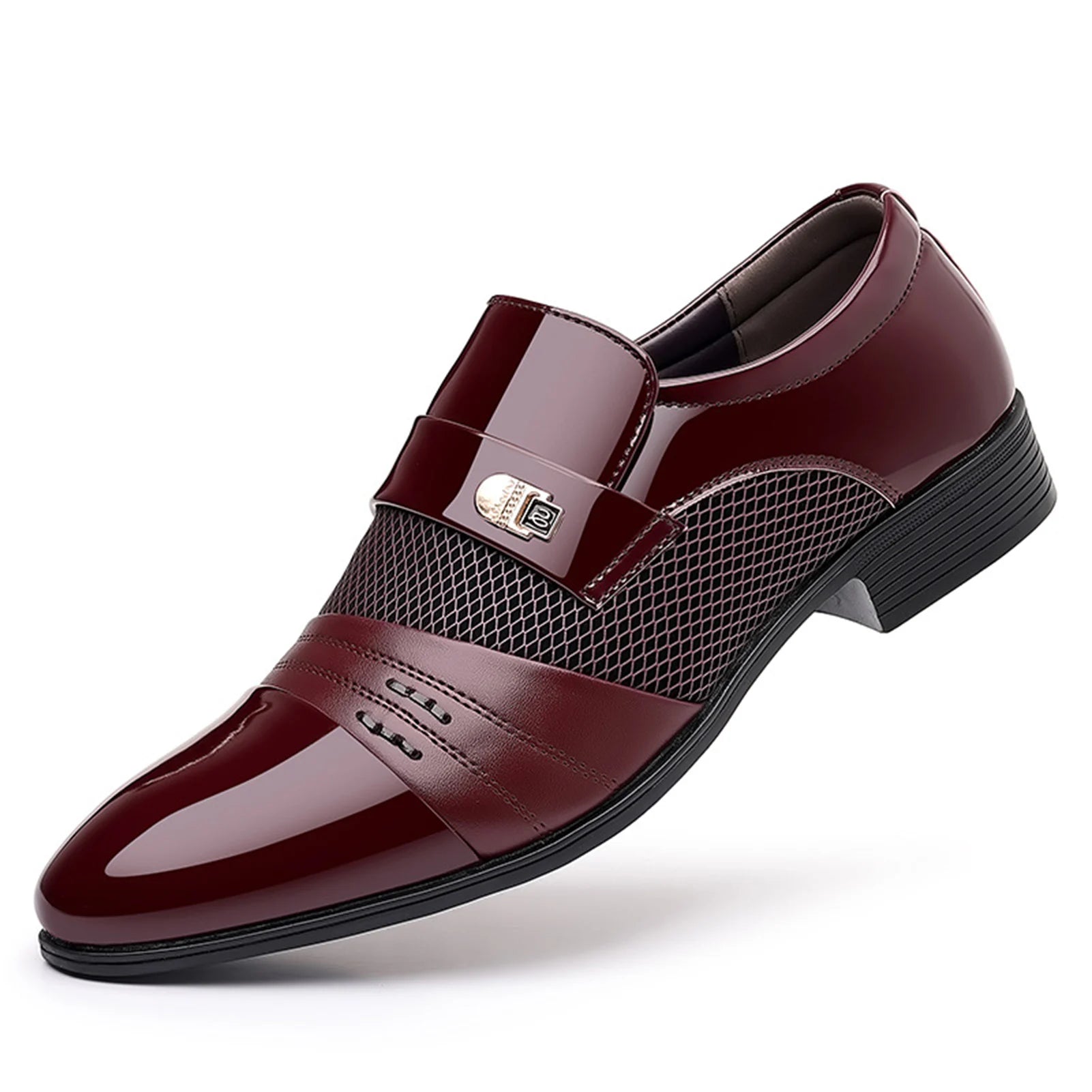 Zapatos Business Slip-On Brillantes - Punta Afilada Oficina Elegantes Hombre
