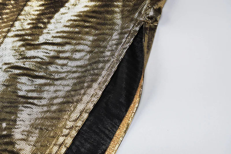 Vestido Corto de Fiesta con Lentejuelas - Cuello Halter