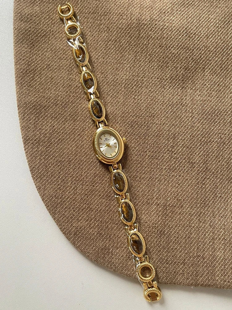 Reloj de Lujo con Jade Verde - Pulsera Joyería Cuarzo Elegante Mujer