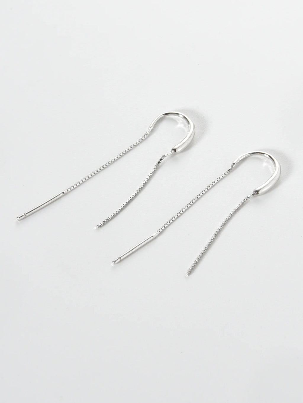 Pendientes Largos Cadena Plata 925 Sterling - Delicados Fiesta Regalo Mujer