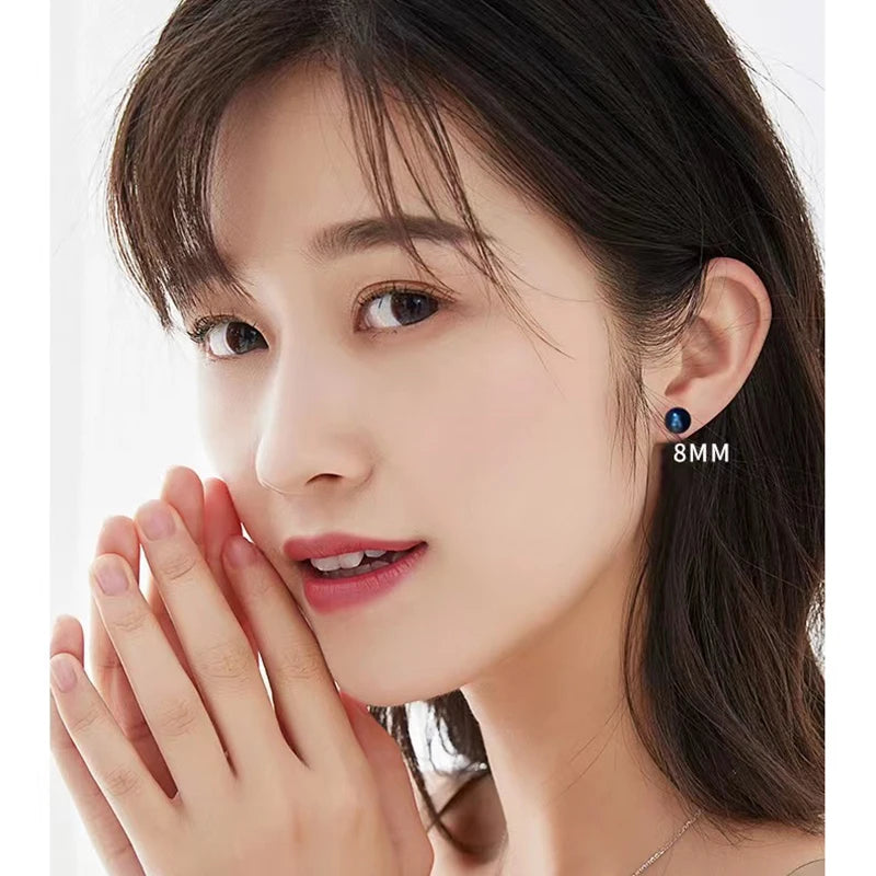 Pendientes Perlas Naturales Agua Dulce - Plata 925 Sterling Cultivadas Mujer