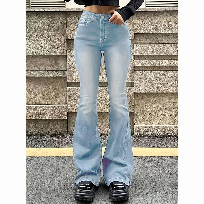 Jeans Acampanados de Cintura Alta - Estilo Bootcut