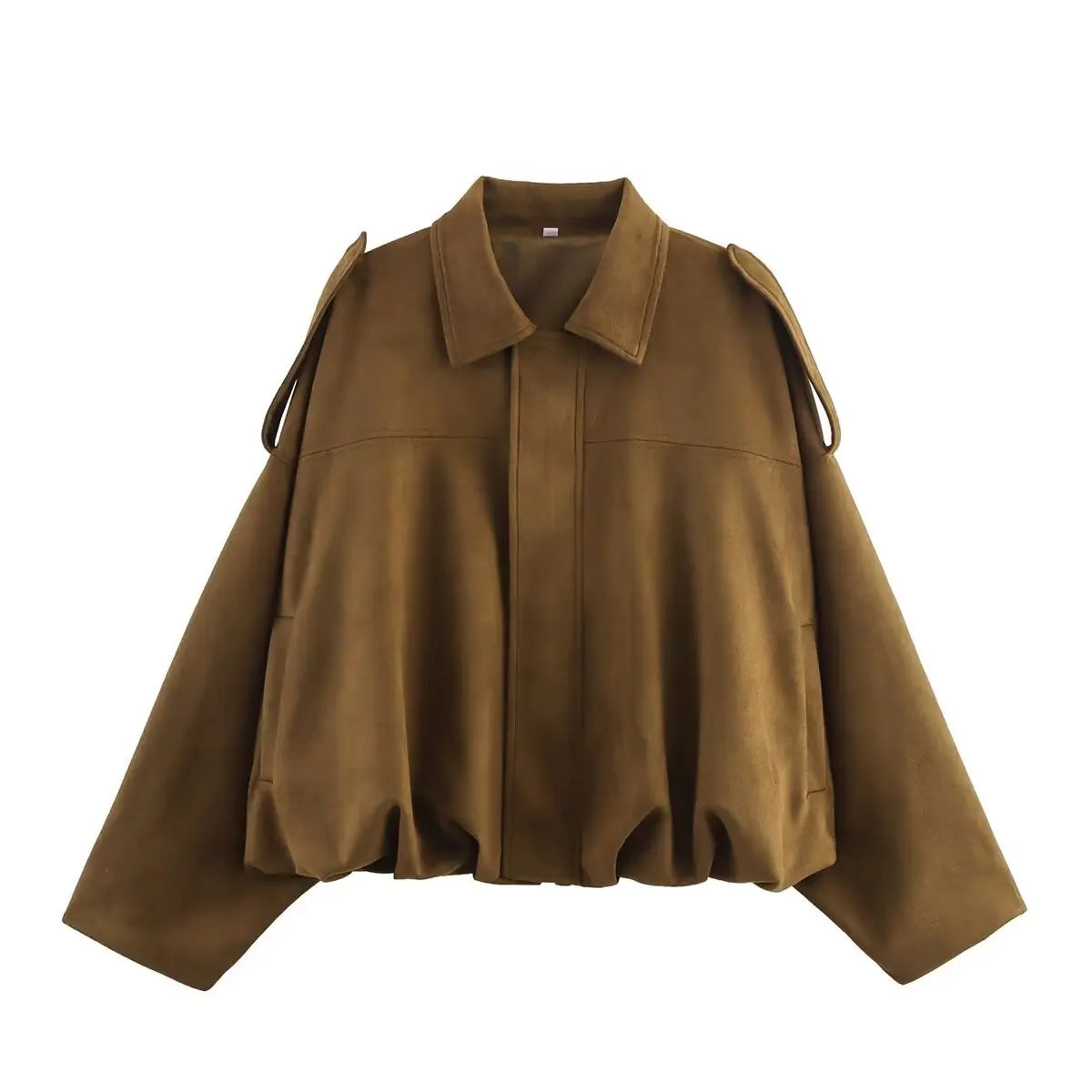 Chaqueta Suede Retro con Cremallera - Estilo Street Fashion Mujer