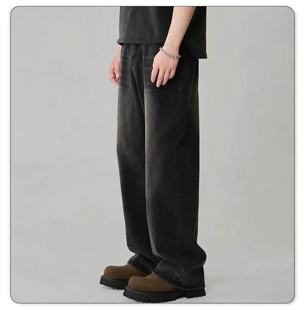 Jeans Baggy Coreano 4 Estaciones - Pierna Ancha High Street Hombre