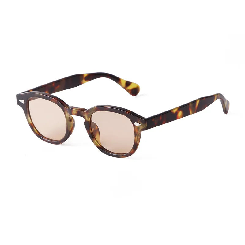 Gafas de Sol Vintage Shell Redondas - Diseño Retro Remaches UV400