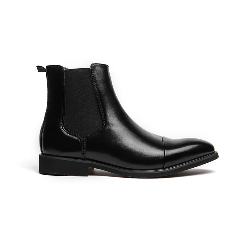 Chelsea Boots Hombre Suela Roja - Botines Business Slip-On Elegantes