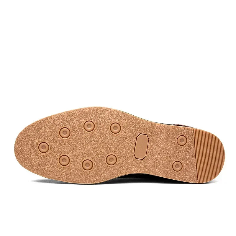 Zapatos Oxford Cuero Genuino Brogue - Estilo Italiano Elegantes Hombre