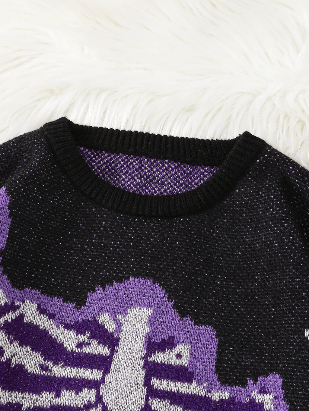 Suéter con Patrón Mariposa Jacquard - Cuello Redondo Casual Hombre